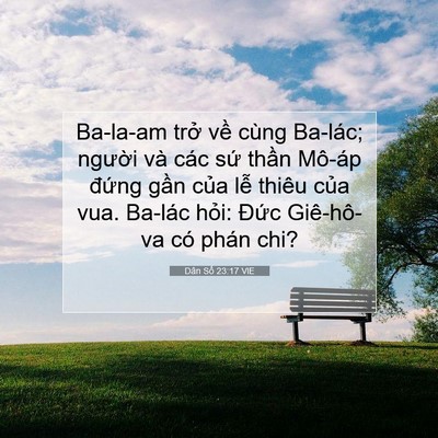 Picture 07 - Dân Số 23:17 VIE - Ba-la-am trở về cùng Ba-lác; người và - Bible Verse Picture