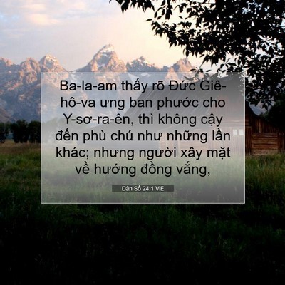 Picture 07 - Dân Số 24:1 VIE - Ba-la-am thấy rõ Đức Giê-hô-va ưng ban - Bible Verse Picture