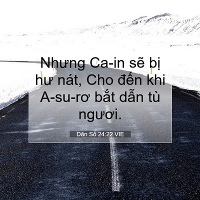Picture 07 - Dân Số 24:22 VIE - Nhưng Ca-in sẽ bị hư nát, Cho đến khi - Bible Verse Picture