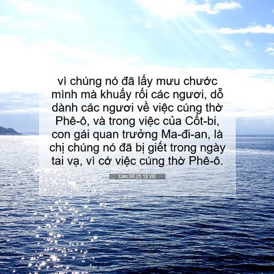 Picture 07 - Dân Số 25:18 VIE - vì chúng nó đã lấy mưu chước mình mà - Bible Verse Picture