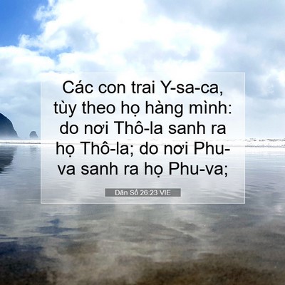 Picture 07 - Dân Số 26:23 VIE - Các con trai Y-sa-ca, tùy theo họ hàng - Bible Verse Picture