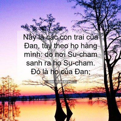 Picture 07 - Dân Số 26:42 VIE - Nầy là các con trai của Đan, tùy theo - Bible Verse Picture