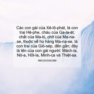 Picture 07 - Dân Số 27:1 VIE - Các con gái của Xê-lô-phát, là con trai - Bible Verse Picture