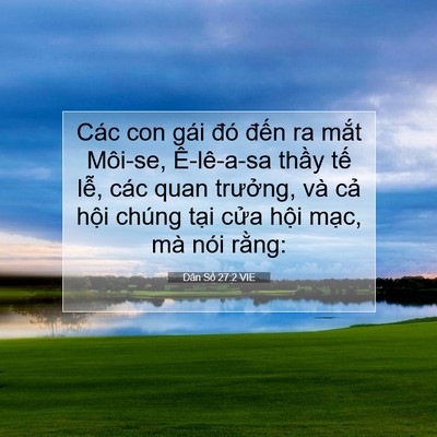 Picture 07 - Dân Số 27:2 VIE - Các con gái đó đến ra mắt Môi-se, - Bible Verse Picture
