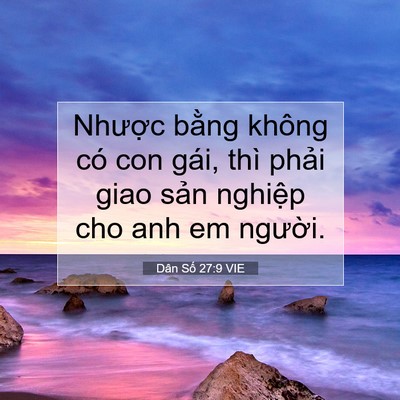 Picture 07 - Dân Số 27:9 VIE - Nhược bằng không có con gái, thì phải - Bible Verse Picture