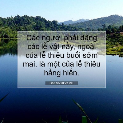Picture 07 - Dân Số 28:23 VIE - Các ngươi phải dâng các lễ vật nầy, - Bible Verse Picture