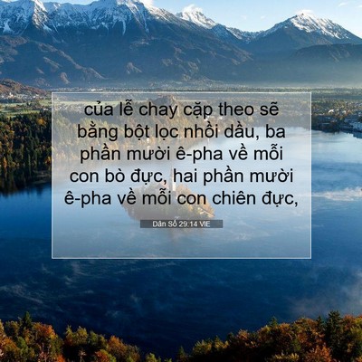 Picture 07 - Dân Số 29:14 VIE - của lễ chay cặp theo sẽ bằng bột - Bible Verse Picture
