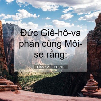 Picture 07 - Dân Số 3:11 VIE - Đức Giê-hô-va phán cùng Môi-se - Bible Verse Picture