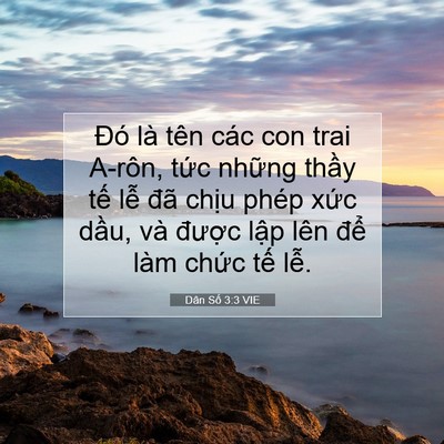 Picture 07 - Dân Số 3:3 VIE - Đó là tên các con trai A-rôn, tức những - Bible Verse Picture