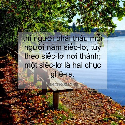 Picture 07 - Dân Số 3:47 VIE - thì ngươi phải thâu mỗi người năm - Bible Verse Picture
