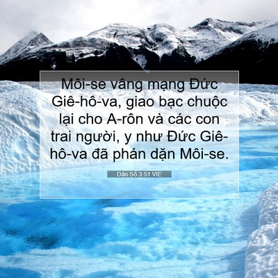 Picture 07 - Dân Số 3:51 VIE - Môi-se vâng mạng Đức Giê-hô-va, giao - Bible Verse Picture