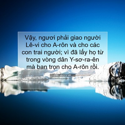 Picture 07 - Dân Số 3:9 VIE - Vậy, ngươi phải giao người Lê-vi cho - Bible Verse Picture