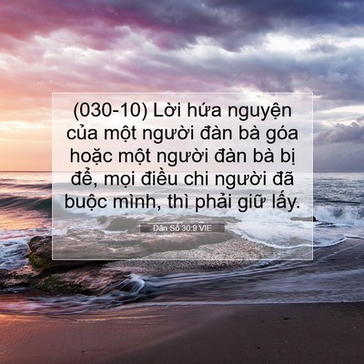 Picture 07 - Dân Số 30:9 VIE - (030-10) Lời hứa nguyện của một - Bible Verse Picture