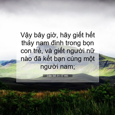 Picture 07 - Dân Số 31:17 VIE - Vậy bây giờ, hãy giết hết thảy nam - Bible Verse Picture