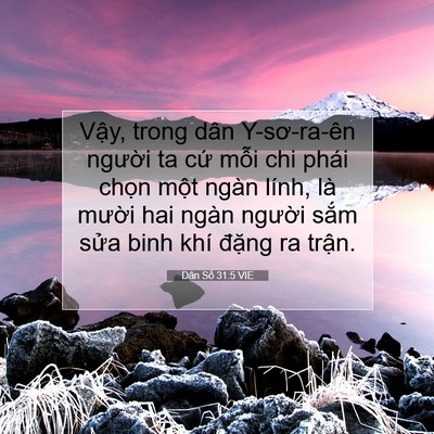 Picture 07 - Dân Số 31:5 VIE - Vậy, trong dân Y-sơ-ra-ên người ta cứ - Bible Verse Picture