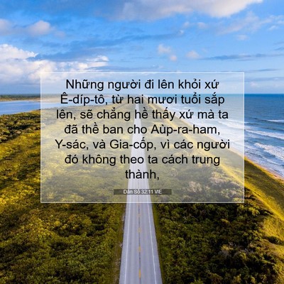 Picture 07 - Dân Số 32:11 VIE - Những người đi lên khỏi xứ - Bible Verse Picture