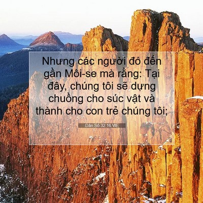 Picture 07 - Dân Số 32:16 VIE - Nhưng các người đó đến gần Môi-se - Bible Verse Picture