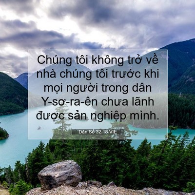 Picture 07 - Dân Số 32:18 VIE - Chúng tôi không trở về nhà chúng tôi - Bible Verse Picture