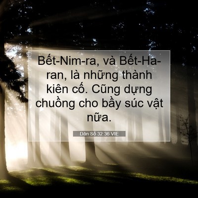Picture 07 - Dân Số 32:36 VIE - Bết-Nim-ra, và Bết-Ha-ran, là những - Bible Verse Picture