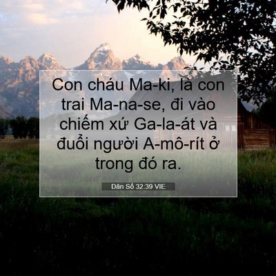 Picture 07 - Dân Số 32:39 VIE - Con cháu Ma-ki, là con trai Ma-na-se, đi vào - Bible Verse Picture