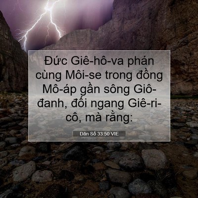 Picture 07 - Dân Số 33:50 VIE - Đức Giê-hô-va phán cùng Môi-se trong - Bible Verse Picture