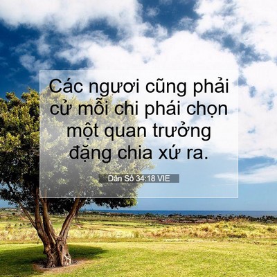 Picture 07 - Dân Số 34:18 VIE - Các ngươi cũng phải cử mỗi chi phái - Bible Verse Picture