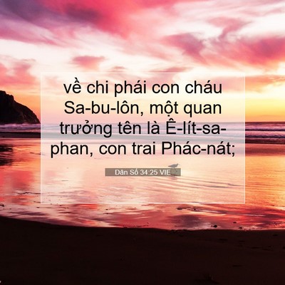 Picture 07 - Dân Số 34:25 VIE - về chi phái con cháu Sa-bu-lôn, một quan - Bible Verse Picture
