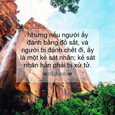 Picture 07 - Dân Số 35:16 VIE - Nhưng nếu người ấy đánh bằng đồ - Bible Verse Picture