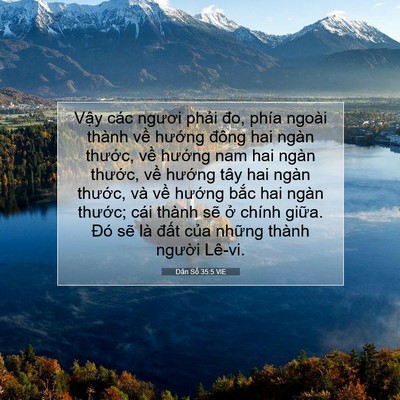 Picture 07 - Dân Số 35:5 VIE - Vậy các ngươi phải đo, phía ngoài - Bible Verse Picture