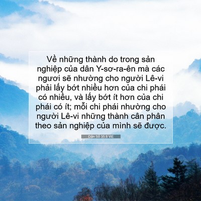 Picture 07 - Dân Số 35:8 VIE - Về những thành do trong sản nghiệp của - Bible Verse Picture