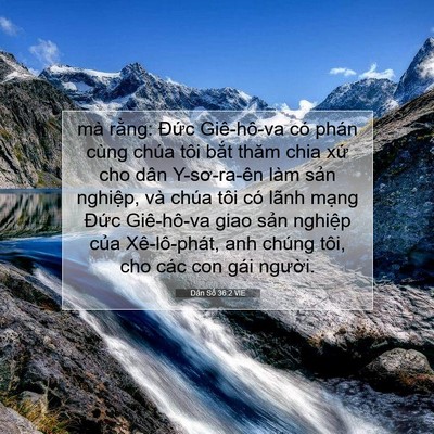 Picture 07 - Dân Số 36:2 VIE - mà rằng: Đức Giê-hô-va có phán cùng - Bible Verse Picture