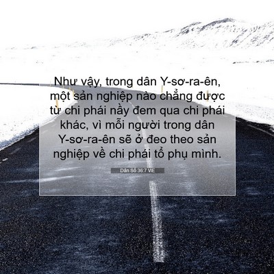 Picture 07 - Dân Số 36:7 VIE - Như vậy, trong dân Y-sơ-ra-ên, một sản - Bible Verse Picture
