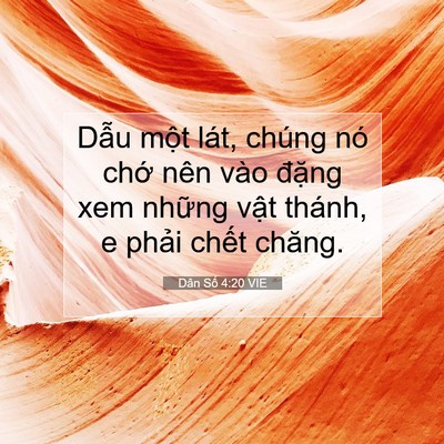 Picture 07 - Dân Số 4:20 VIE - Dẫu một lát, chúng nó chớ nên vào - Bible Verse Picture