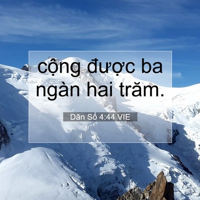 Picture 07 - Dân Số 4:44 VIE - cộng được ba ngàn hai - Bible Verse Picture