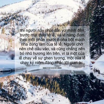 Picture 07 - Dân Số 5:15 VIE - thì người nầy phải dẫn vợ mình - Bible Verse Picture