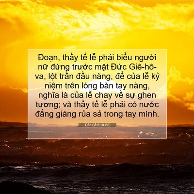Picture 07 - Dân Số 5:18 VIE - Đoạn, thầy tế lễ phải biểu người - Bible Verse Picture