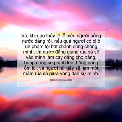 Picture 07 - Dân Số 5:27 VIE - Vả, khi nào thầy tế lễ biểu người - Bible Verse Picture