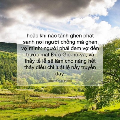 Picture 07 - Dân Số 5:30 VIE - hoặc khi nào tánh ghen phát sanh nơi - Bible Verse Picture