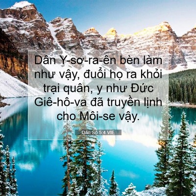 Picture 07 - Dân Số 5:4 VIE - Dân Y-sơ-ra-ên bèn làm như vậy, đuổi - Bible Verse Picture