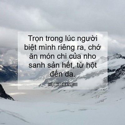 Picture 07 - Dân Số 6:4 VIE - Trọn trong lúc người biệt mình riêng - Bible Verse Picture