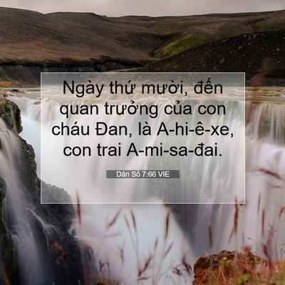 Picture 07 - Dân Số 7:66 VIE - Ngày thứ mười, đến quan trưởng của - Bible Verse Picture