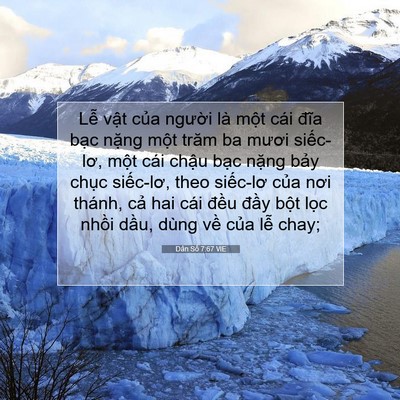 Picture 07 - Dân Số 7:67 VIE - Lễ vật của người là một cái đĩa - Bible Verse Picture