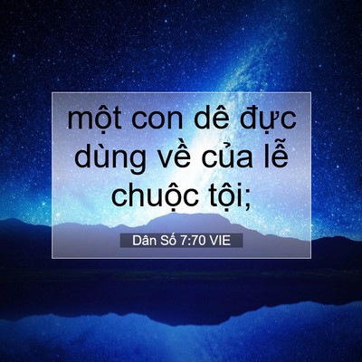 Picture 07 - Dân Số 7:70 VIE - một con dê đực dùng về của lễ - Bible Verse Picture