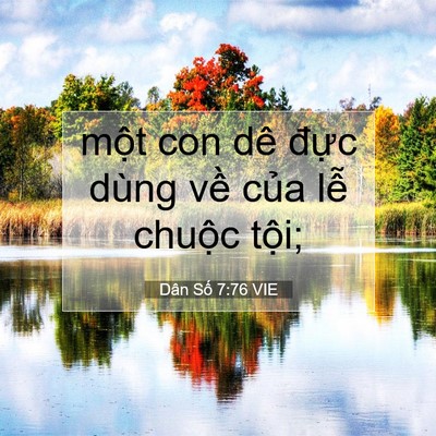 Picture 07 - Dân Số 7:76 VIE - một con dê đực dùng về của lễ - Bible Verse Picture
