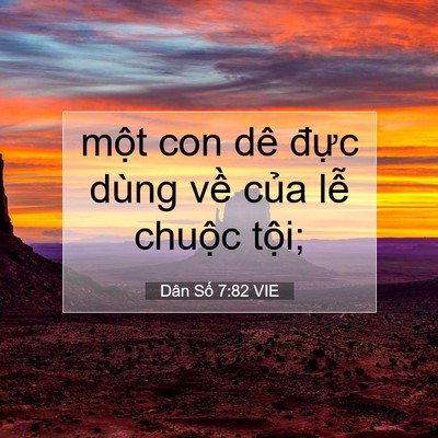 Picture 07 - Dân Số 7:82 VIE - một con dê đực dùng về của lễ - Bible Verse Picture
