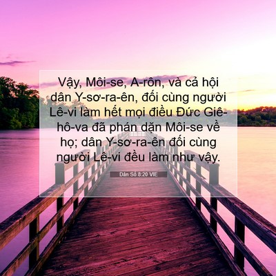 Picture 07 - Dân Số 8:20 VIE - Vậy, Môi-se, A-rôn, và cả hội dân - Bible Verse Picture