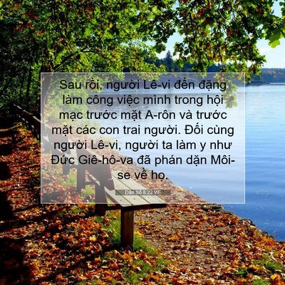 Picture 07 - Dân Số 8:22 VIE - Sau rồi, người Lê-vi đến đặng làm - Bible Verse Picture