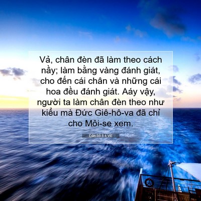 Picture 07 - Dân Số 8:4 VIE - Vả, chân đèn đã làm theo cách nầy; - Bible Verse Picture