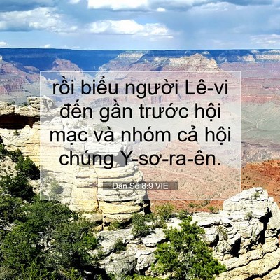 Picture 07 - Dân Số 8:9 VIE - rồi biểu người Lê-vi đến gần - Bible Verse Picture