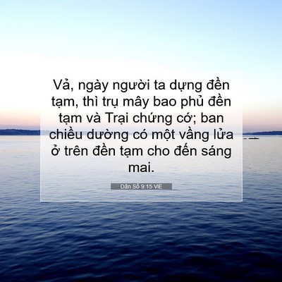 Picture 07 - Dân Số 9:15 VIE - Vả, ngày người ta dựng đền tạm, thì - Bible Verse Picture